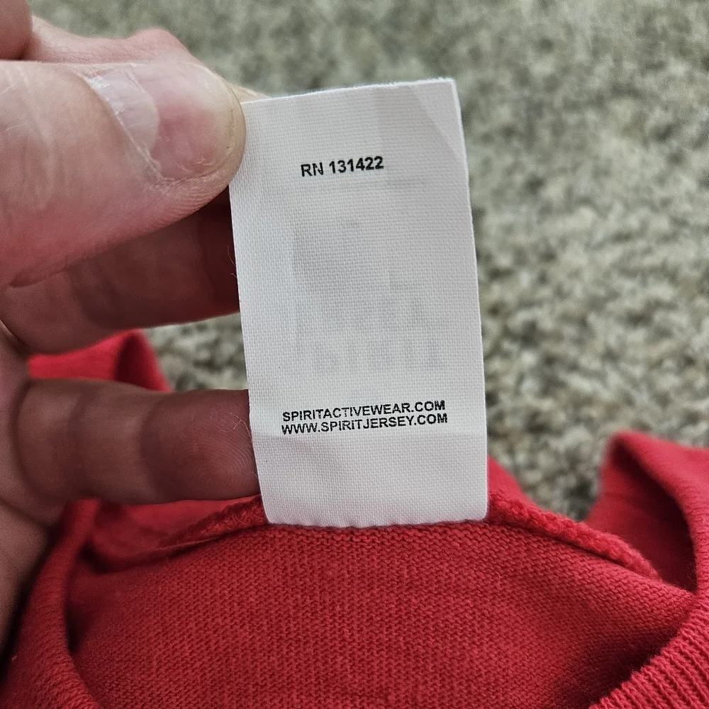 Spirit Jersey Sz Large Oversized Sweatshirt Striped Pullover Crew Neck Tee NWOT - Picture 8 of 10